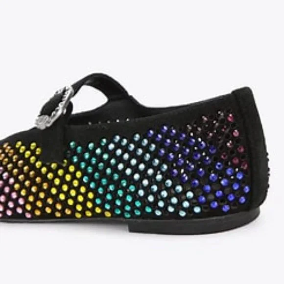 Kurt Geiger London $145 Mayfair Ballet Flat Black Combination Sz 8.5 NIB! - Picture 5 of 5